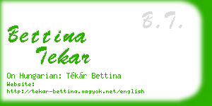 bettina tekar business card